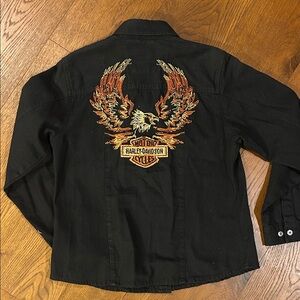 Harley-Davidson Black Long Sleeve Shirt with Logo